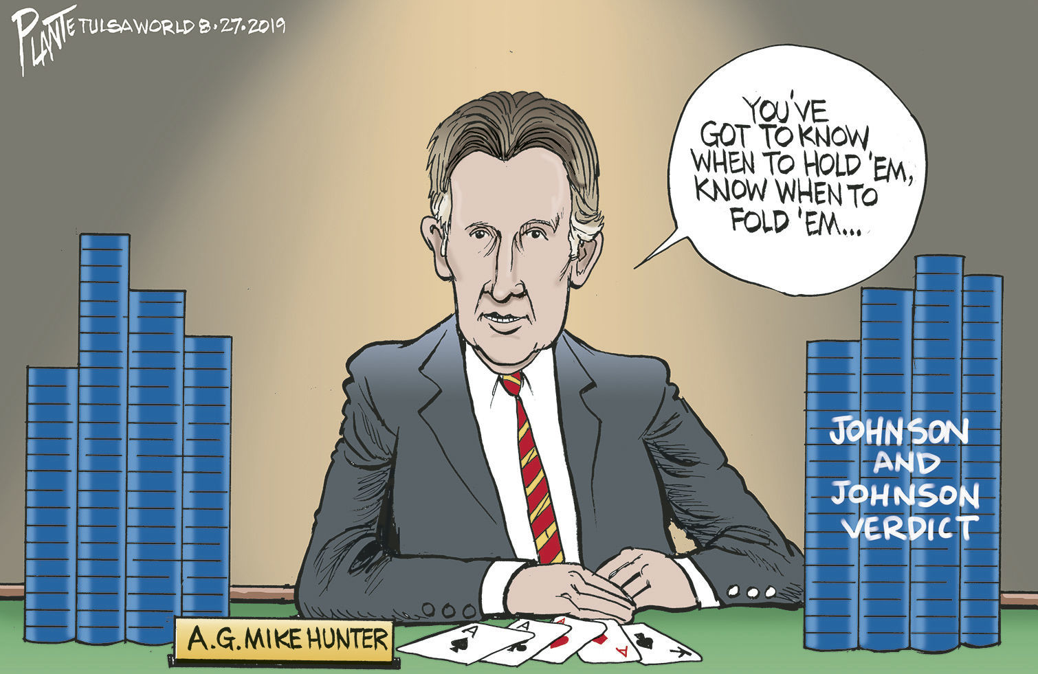 Bruce Plante Cartoon: Mike Hunter - Gamblin' Man
